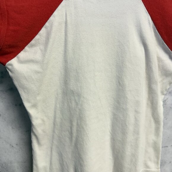 Vintage Monkey Floral Womens 'Baby Tee" Shirt 18x19.5 White Puerto Nuevo Mexico - Picture 9 of 15